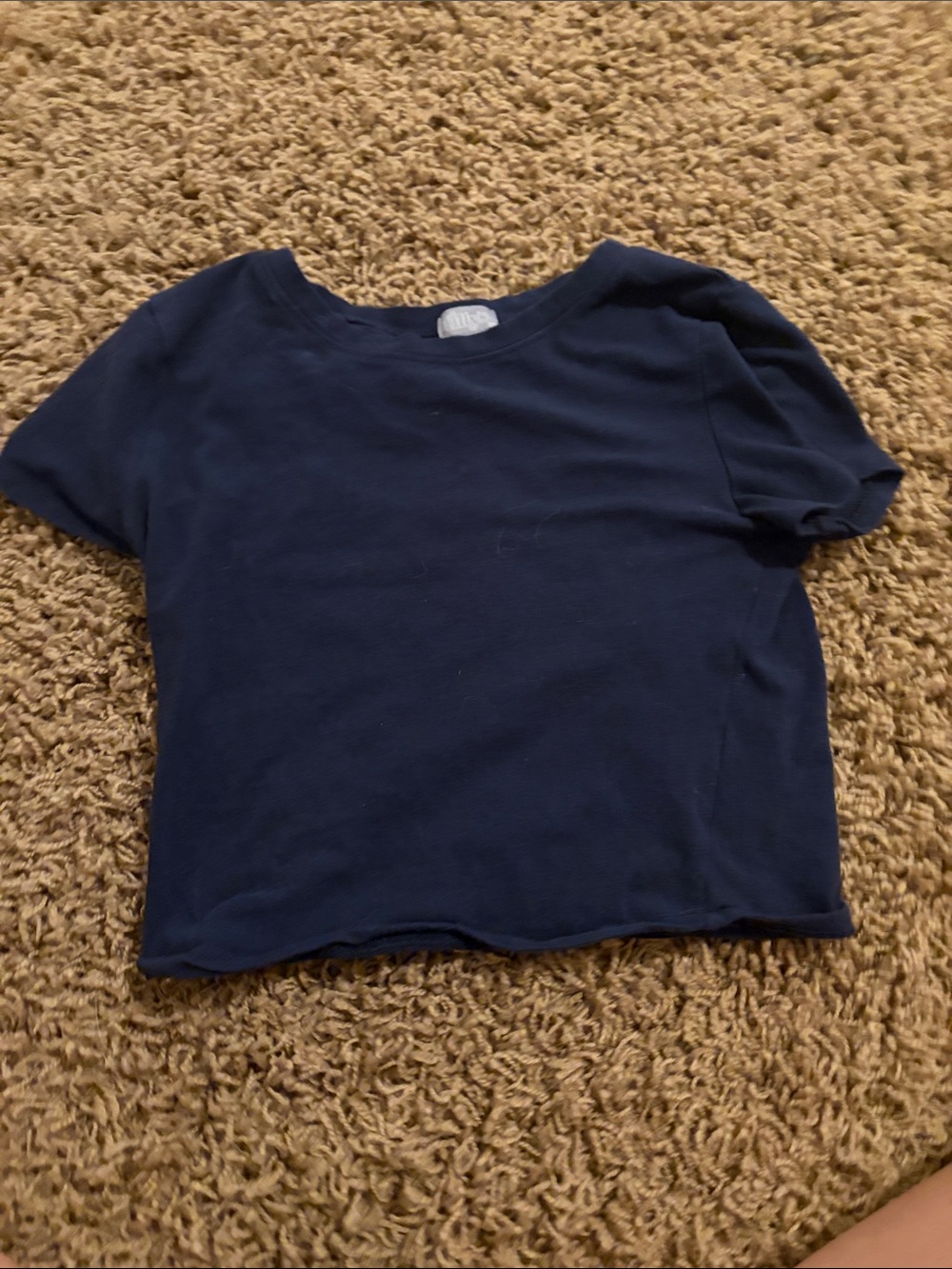 Tilly's Navy Short Sleeve Crop Tee - Kids